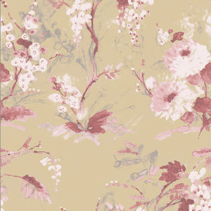 Jardin Fleur Pink/Gold Fabric