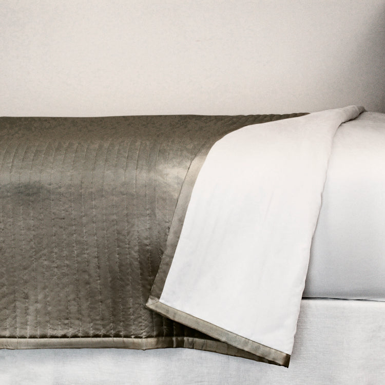 Product with title Charmeuse Channel Quilt Coverlet - CONQK-MET CONQQ-MET