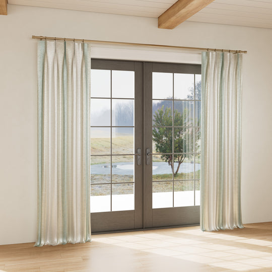 Custom curtain in Anguilla Aqua