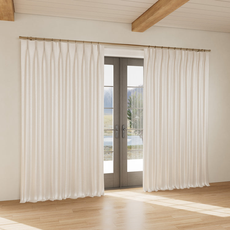 Custom curtain in Chino Pearl