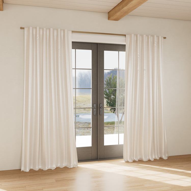 Custom curtain in Chino Pearl