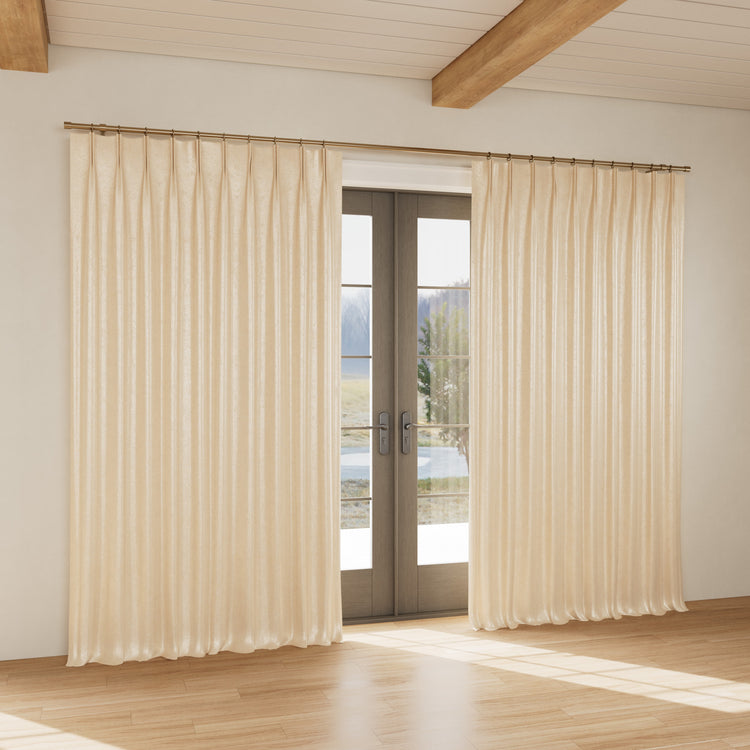 Custom curtain in Chino Sand