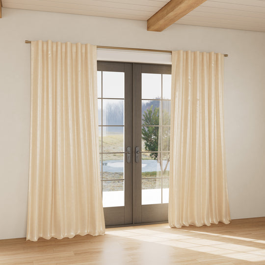 Custom curtain in Chino Sand