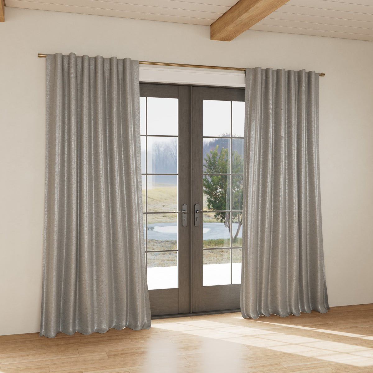 Custom Curtain Chino Slate – Ann Gish