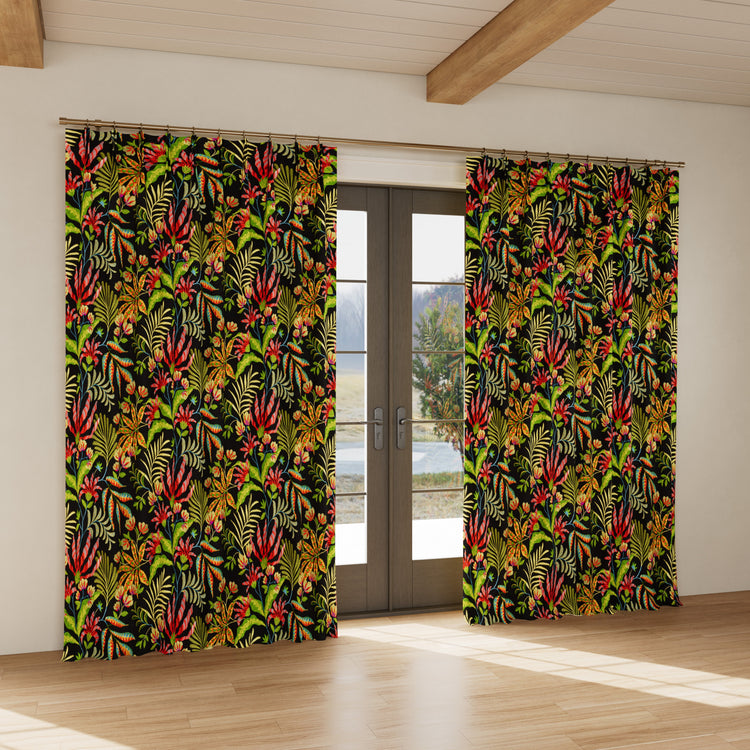 Custom Curtain Cloud Forest Black