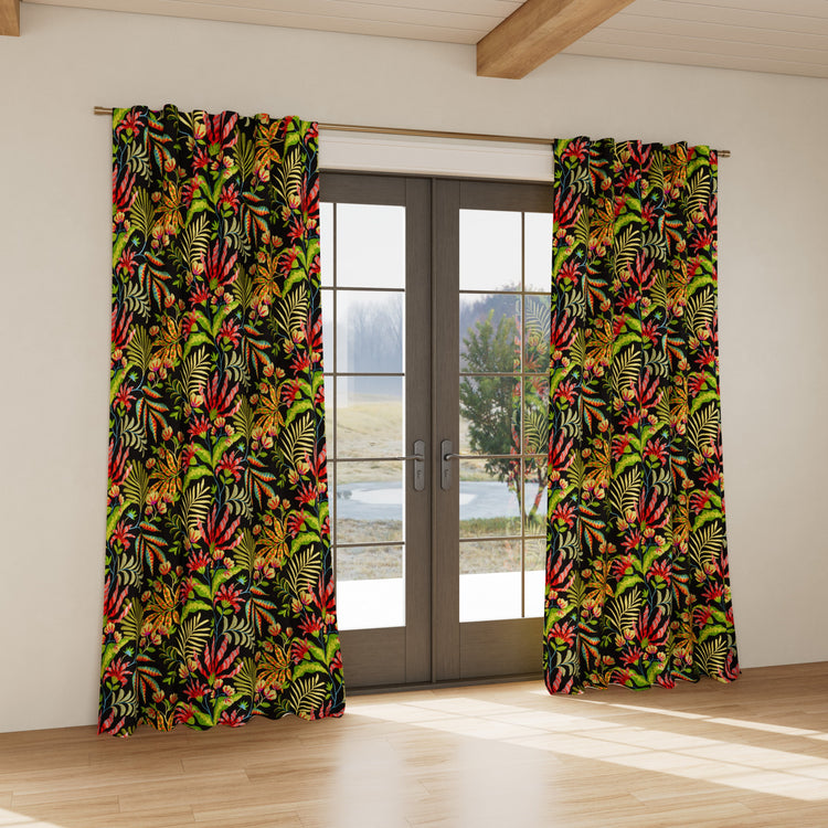 Custom Curtain Cloud Forest Black