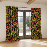 Custom curtain in Cloud Forest in Black