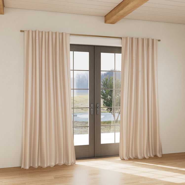 Custom Curtain Hammered - unquilted Champagne