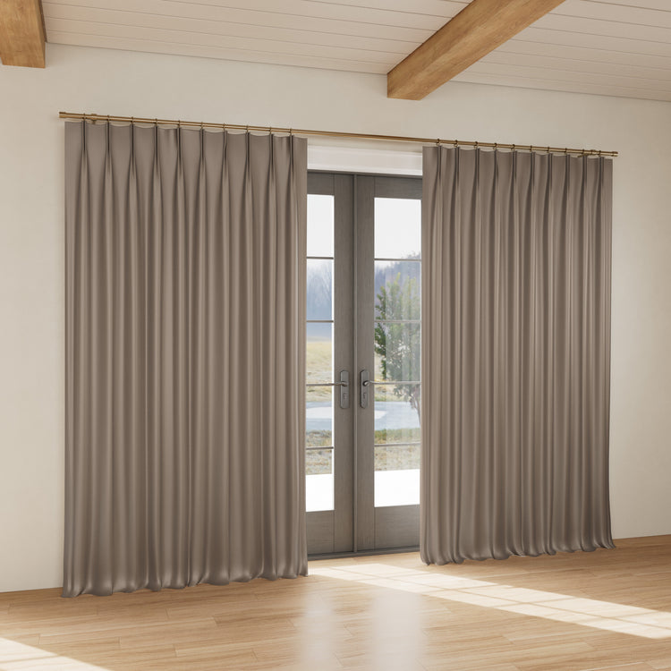 Custom Curtain Hammered - unquilted Taupe