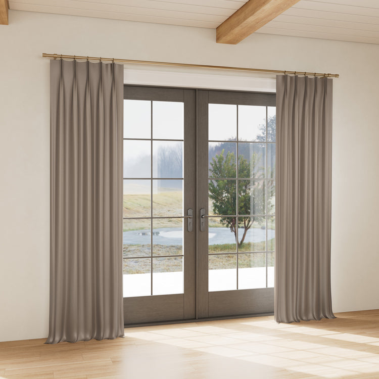 Custom Curtain Hammered - unquilted Taupe