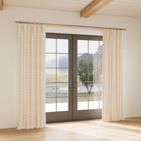 Custom curtain in Ingot Gold