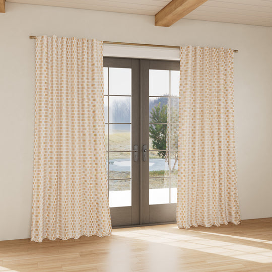 Custom curtain in Ingot Gold