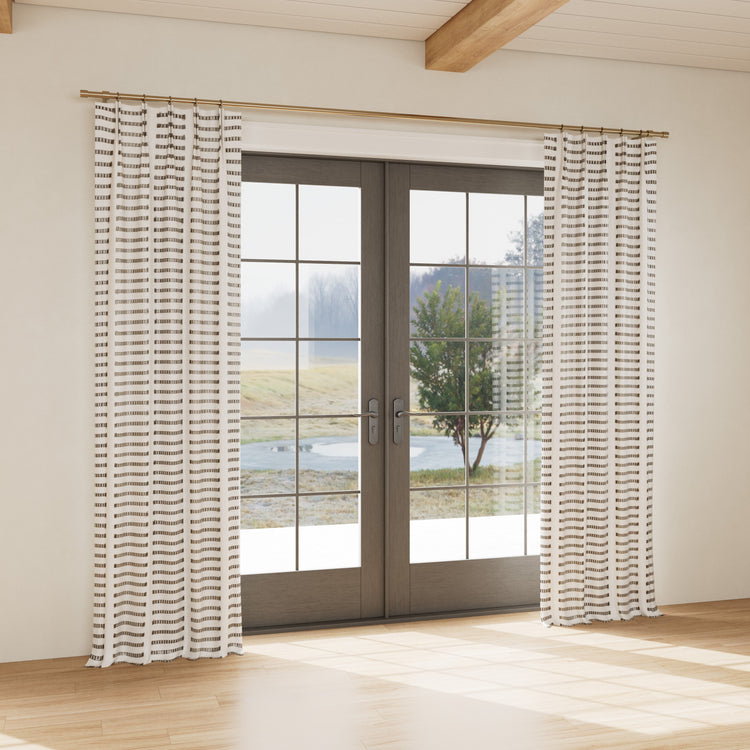 Custom Curtain Latera White/Charcoal