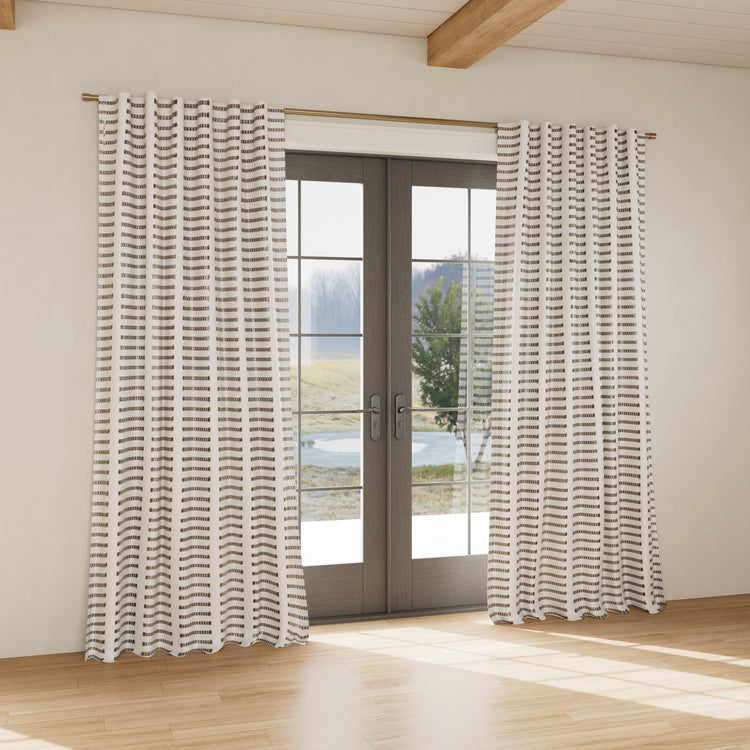 Custom Curtain Latera White/Charcoal