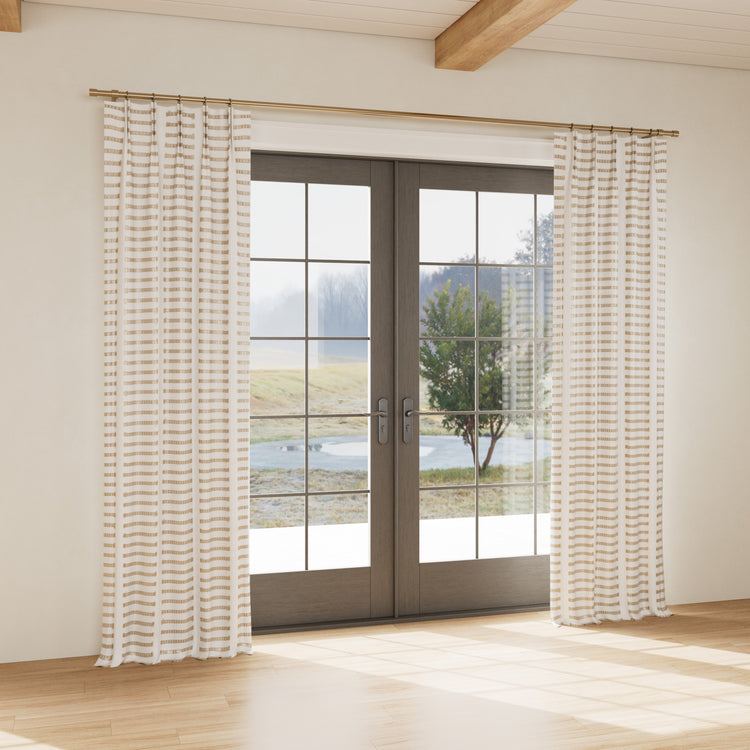 Custom Curtain Latera White/Taupe