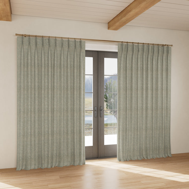 Custom Curtain Screen Aqua/Gold