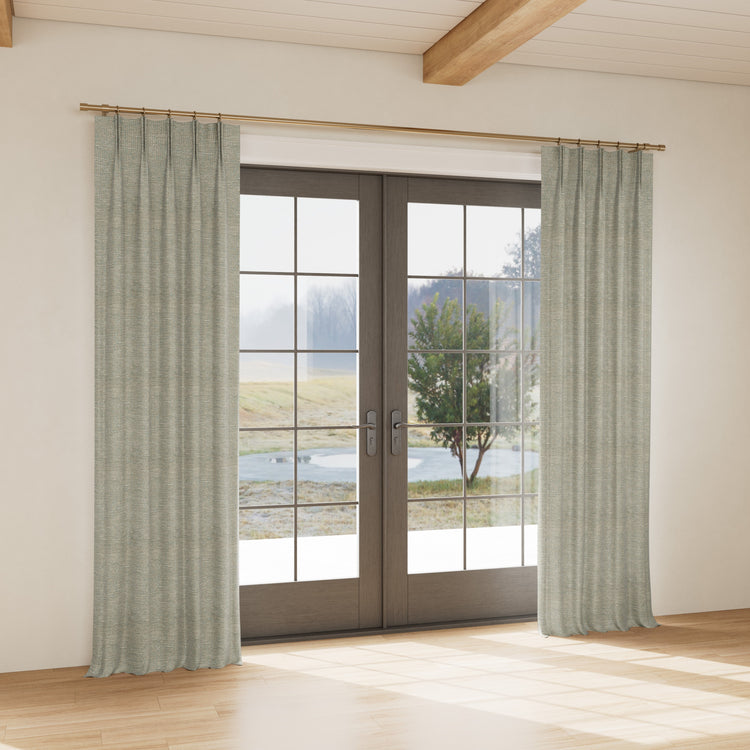 Custom Curtain Screen Aqua/Gold