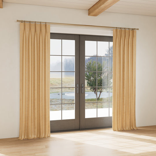 Custom curtain in Stardust Golden