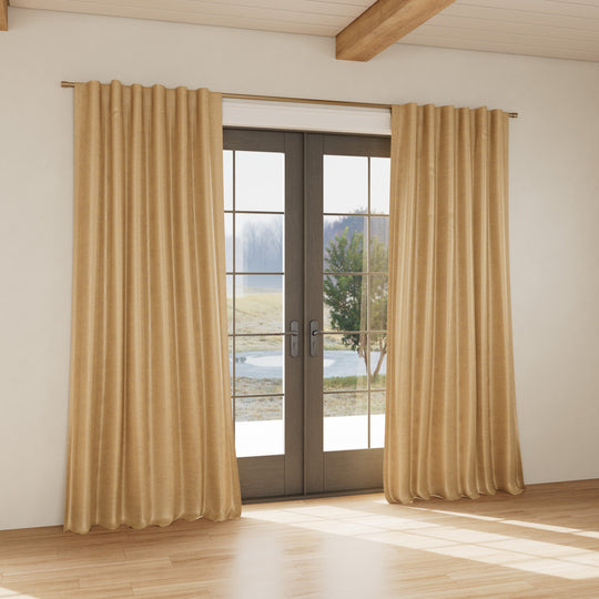 Custom curtain in Stardust Golden