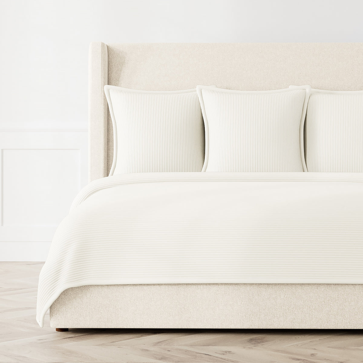 Linea Coverlet Set - Ivory – Ann Gish