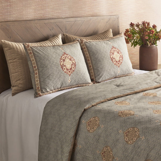 Medallion Comforter Set - QSETCOMDK-MUL QSETCOMDQ-MUL
