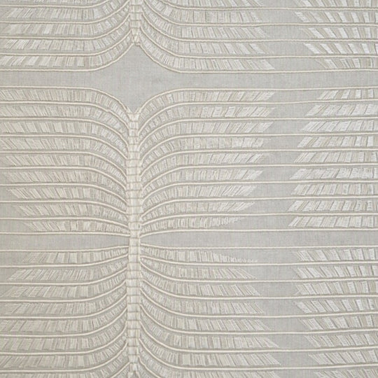 Swatch of Puccini Fabric: A close-up of a cream fabric featuring a repeating geometric pattern of butterflies in a slightly darker warm beige tone.  - PWPU3616-IVO PWPU2424-IVO PWPU3630-IVO BPPU169-IVO