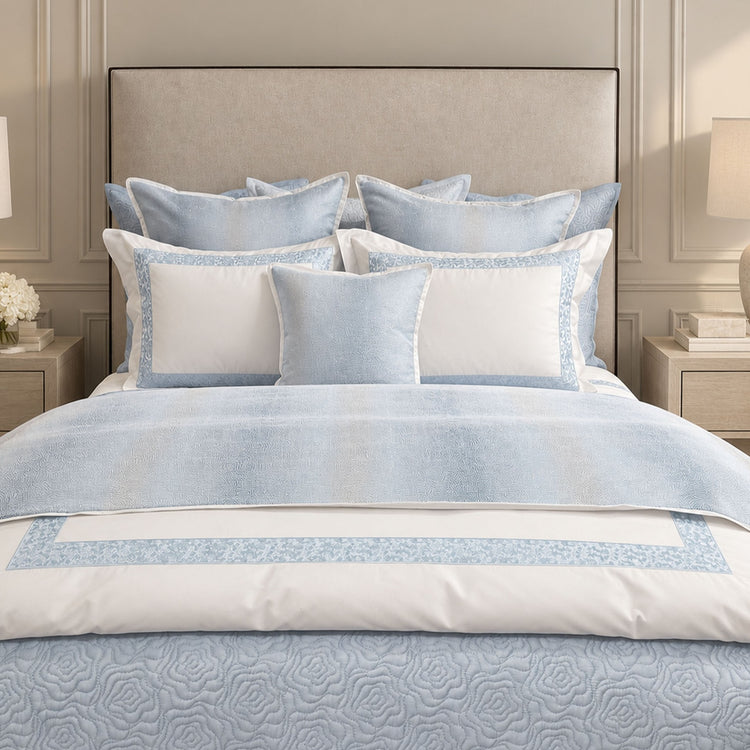 Roses Coverlet Set - Blue
