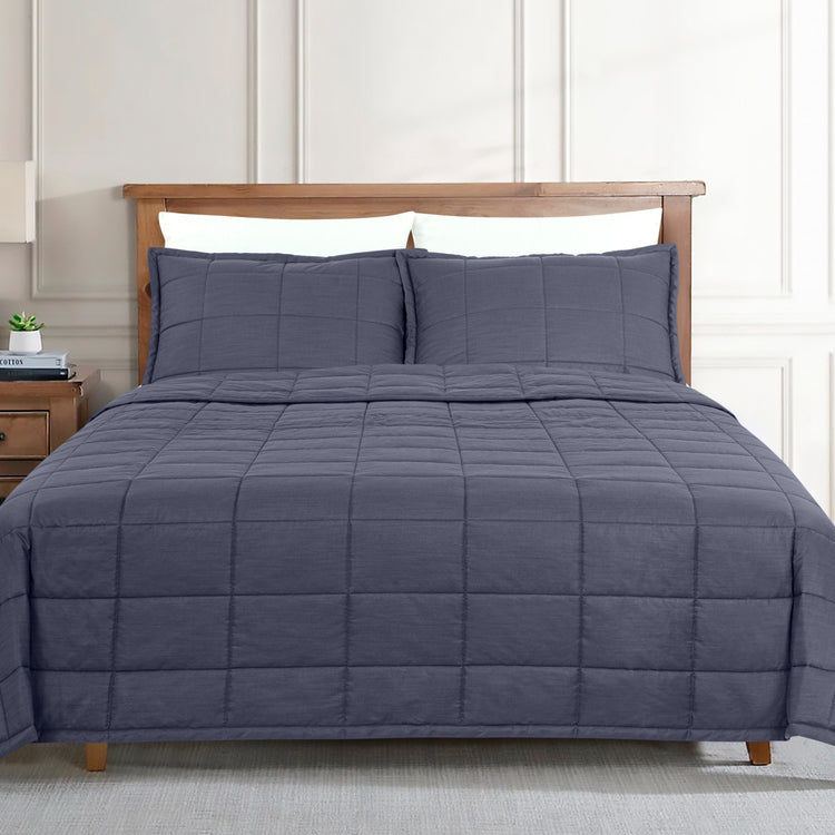 Slub Tencel Quilted Coverlet Set