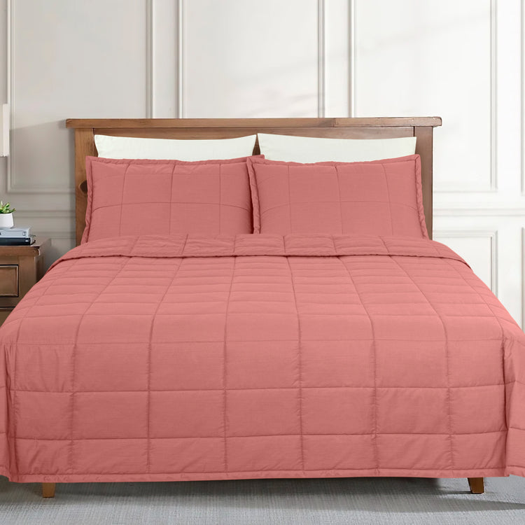 Slub Tencel Quilted Coverlet Set