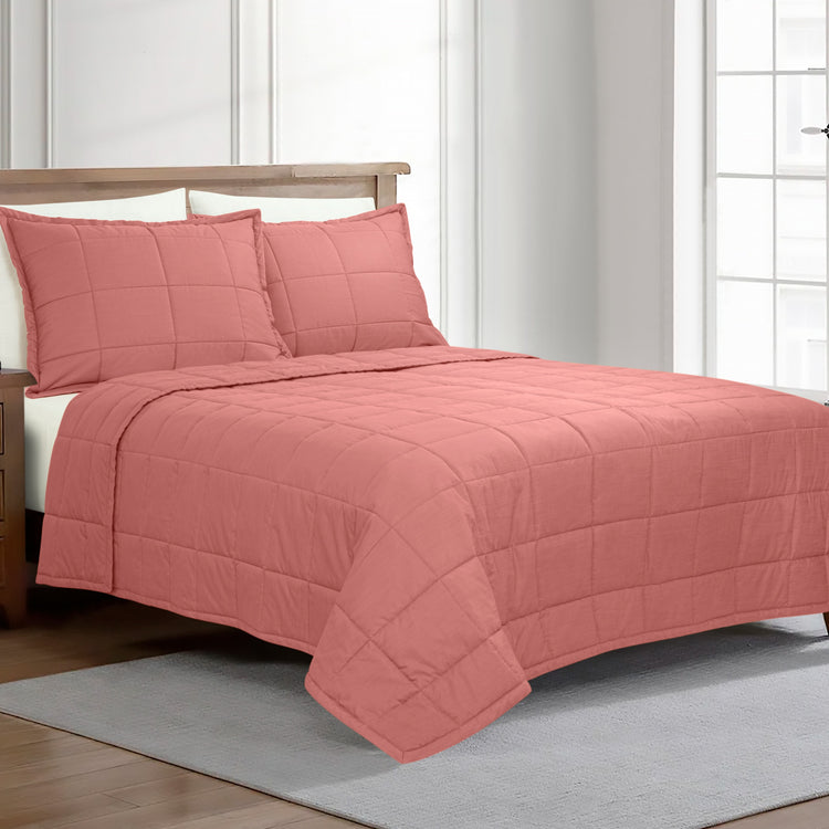 Slub Tencel Quilted Coverlet Set