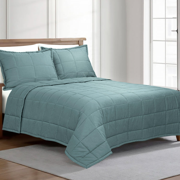 Slub Tencel Quilted Coverlet Set