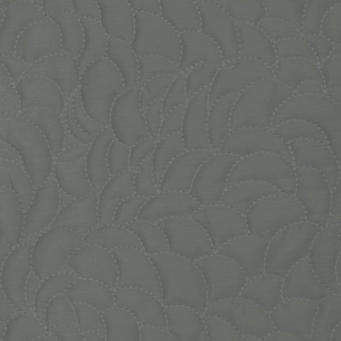 Swatch of the Shells Coverlet Set in Metal from the Judith Leiber Couture by Ann Gish collection, showing the scalloped quilted pattern and texture. - YSETCOSHK-MET YSETCOSHQ-MET