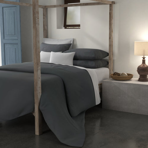 Linen Duvet Set - Charcoal