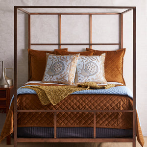 Velvet Coverlet Set - Amber