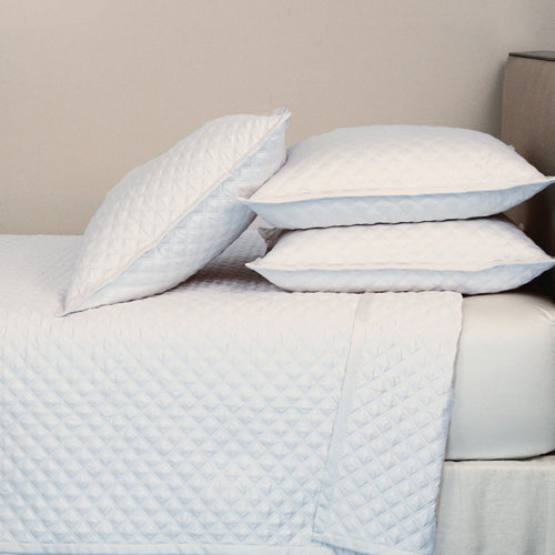 Double Diamond Coverlet Set - White