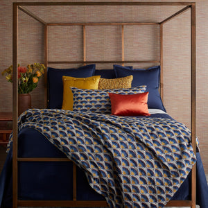 Linea Coverlet Set - Navy