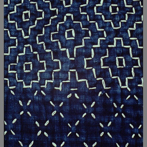 Sashiko Hishi-Moyo Pillow