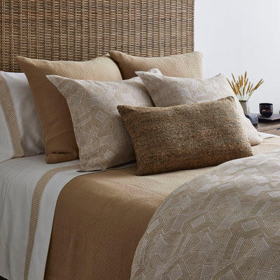 Great Hall in Sand + Sashiko in Sand Complete Bedding Set
