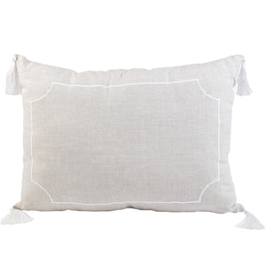 Embroidered Linen Pillow