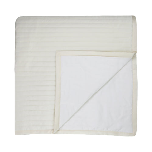 Product with title Charmeuse Channel Quilt Coverlet - CONQK-IVO CONQQ-IVO
