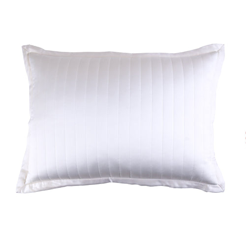 Product with title Charmeuse Channel Quilt Sham - SHNQK-WHI SHNQS-WHI