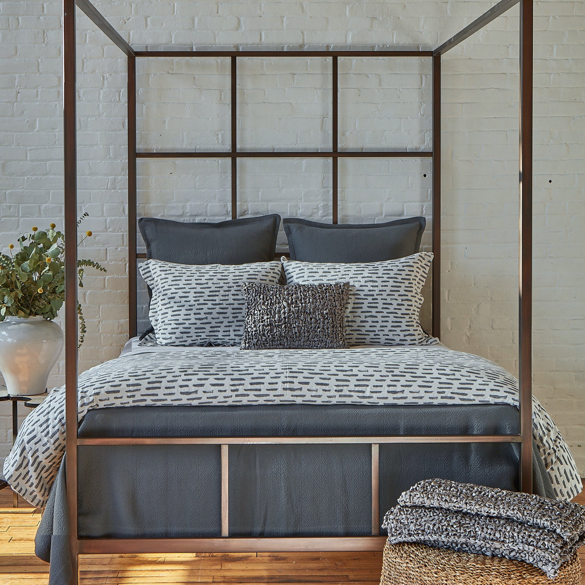 Neo Matelasse + Brushstroke Set | Ann Gish Luxury Bedding