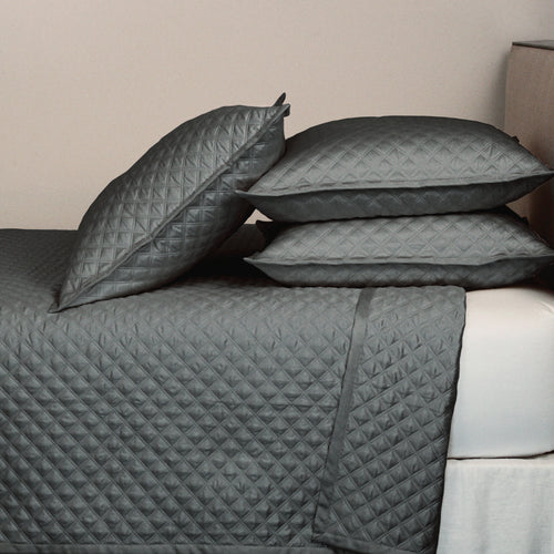 Product with title Double Diamond Coverlet Set - Charcoal