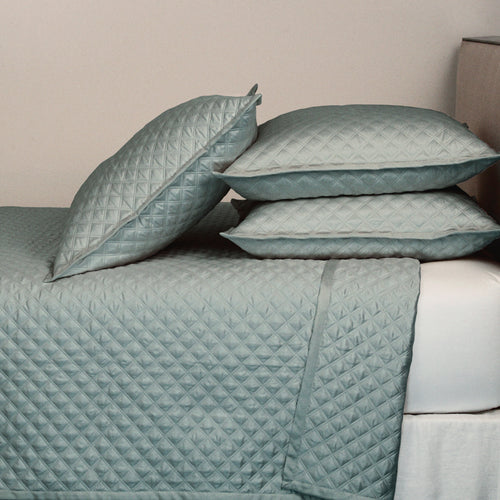 Product with title Double Diamond Coverlet Set - Seablue