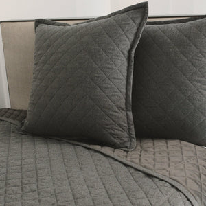 Product with title Flannel Coverlet Set - Grey