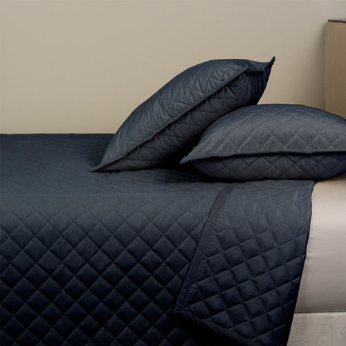 Product with title Velvet Coverlet Set - Navy