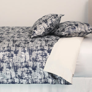 Product with title Scratch Duvet Set - Navy/Silver