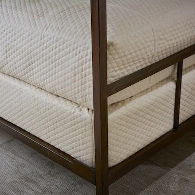 Natural Box Spring Cover Basketweave Quilted Box Spring Cover | Ann Gish Luxury Linens and Bedding