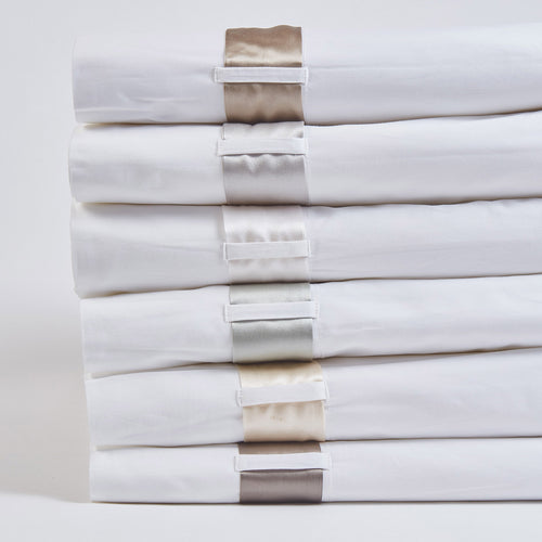 Cotton Sheet Set With Silk Bands