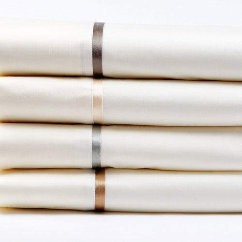 Product with title Cotton Sheet Set With Charmeuse Trim